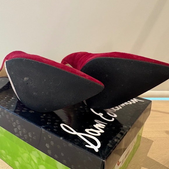 Sam Edelman Hazel Dark Red Suede Pumps, 8.5 - Picture 2 of 5
